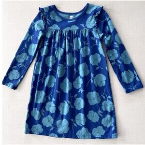 Tea Collection Sz 6 Mighty Mini Dress Blue Cotton Play School Vacation Comfy